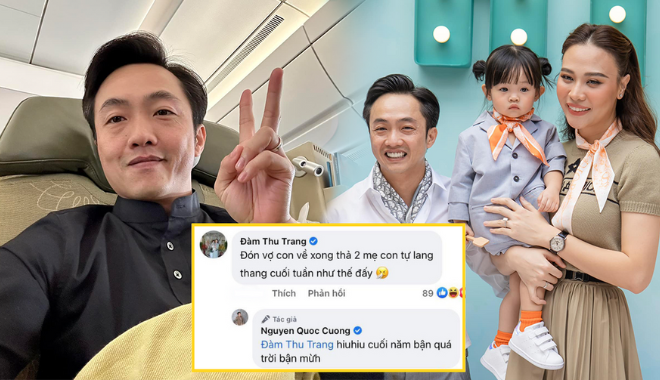 Cường Đô La bị Đàm Thu Trang "trách yêu" vì mãi bận bịu công việc