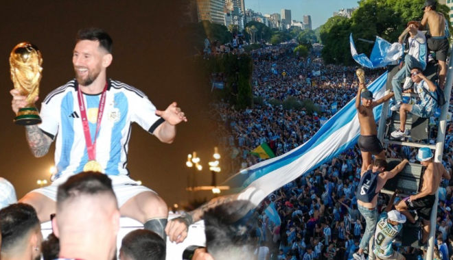Argentina vô địch WC, người hâm mộ như "ong vỡ tổ" ăn mừng ngày đêm