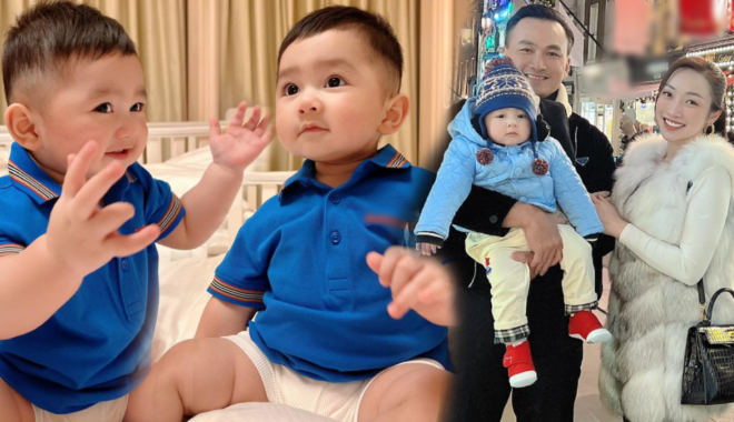 Con trai Chi Bảo đón Giáng sinh đầu tiên: Biểu cảm siêu cưng