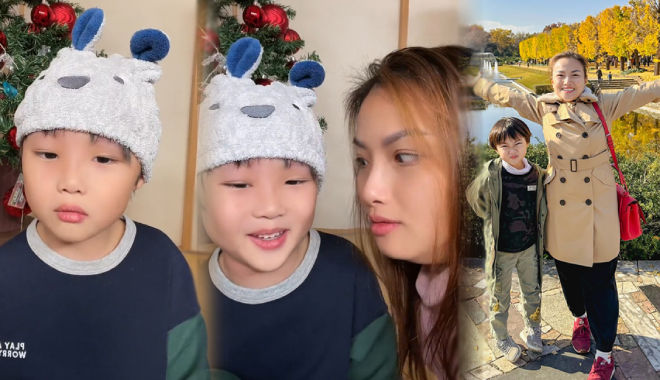 Con trai Quỳnh Trần JP trổ tài hát tiếng Việt cực sõi dù ở Nhật từ bé