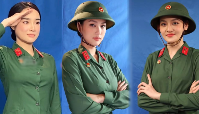 Sao diện quân phục tại show thực tế: Thiên Ân xứng danh Hoa hậu