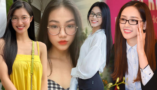 Nhan sắc "bông hậu" Việt khi đeo kính: Phương Khánh như học sinh