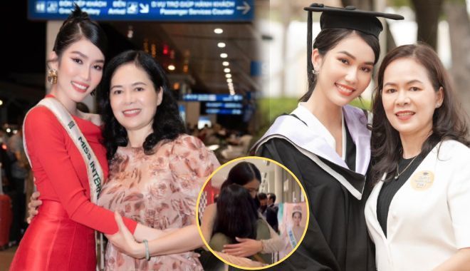Phương Anh ôm mẹ bật khóc nức nở sau hậu trường Miss International 