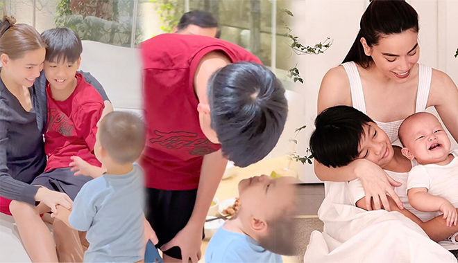 Phản ứng hài hước của "cậu Ú" Leon khi Hồ Ngọc Hà cưng chiều Subeo