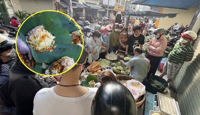 Xôi lá sen thơm "nức mũi" ở Sài Gòn: Chào hàng 3 tiếng là hết sạch
