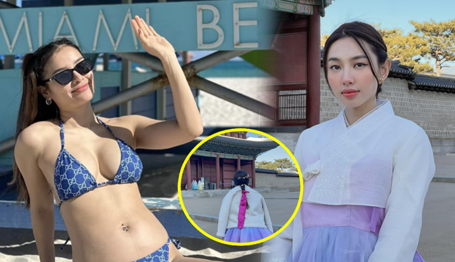 Ảnh hot sao Việt 31/1: Thùy Tiên thuê hanbok nhưng cung điện đóng cửa