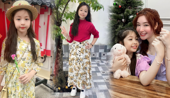 Con gái Elly Trần: 8 tuổi mặc vừa vặn đồ cũ của mẹ, không khác mẫu nhí