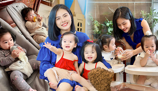 Vân Trang chăm chút kĩ cho hai con song sinh: Cho dùng đồ hiệu từ nhỏ