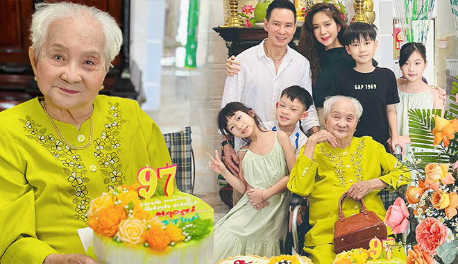 Lý Hải chúc mừng sinh nhật mẹ ruột: Tuổi 97 hạnh phúc khi đủ con cháu