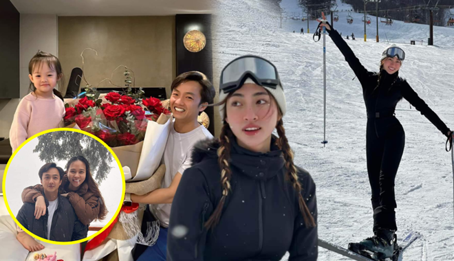 Ảnh hot sao Việt 16/2: Lương Thùy Linh trượt tuyết "ngã đau nhớ đời"