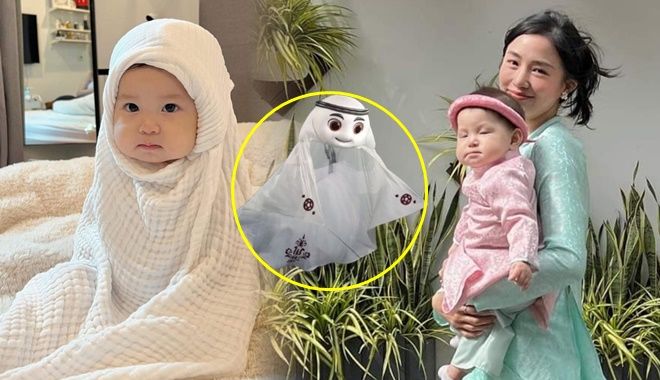 Con gái Salim "gây bão" với màn cosplay linh vật mùa World Cup