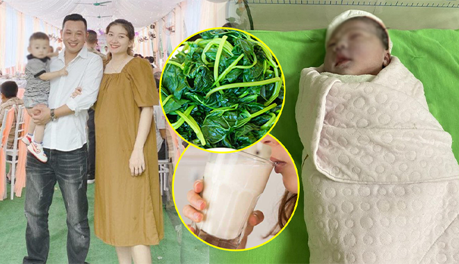 Mẹ bỉm Nghệ An chỉ ăn rau, uống sữa tươi vẫn sinh thường em bé 4,3kg