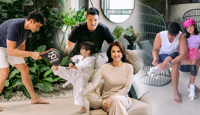 Ông xã "mỹ nhân đẹp nhất Phillipines" yêu vợ chưa đủ còn chăm con khéo