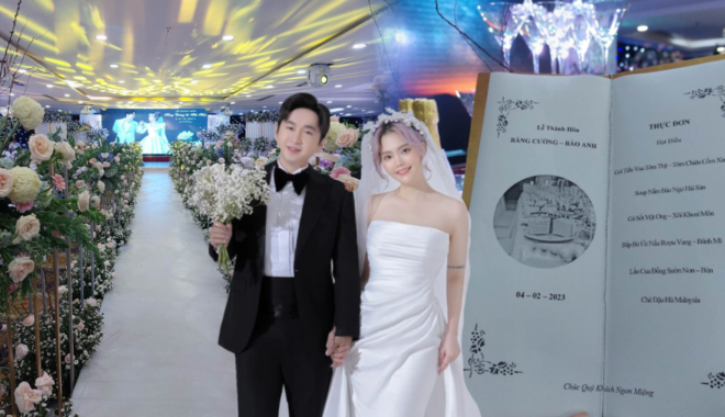 Đám cưới ca sĩ Bằng Cường: Quang cảnh toàn hoa tươi, thực đơn 6 món