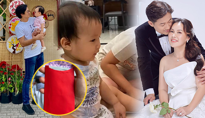 Tết đầu tiên của con trai Quý Bình: Lạy phụ Thần Tài với bố mẹ