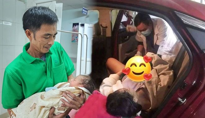 Thai phụ tới cổng bệnh viện thì chuyển dạ: Được bác sĩ đỡ đẻ trên xe