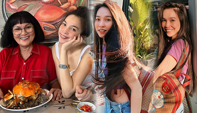 Đẳng cấp nhan sắc Hiền Thục: Mẹ chụp ảnh không căn góc cũng đẹp mê