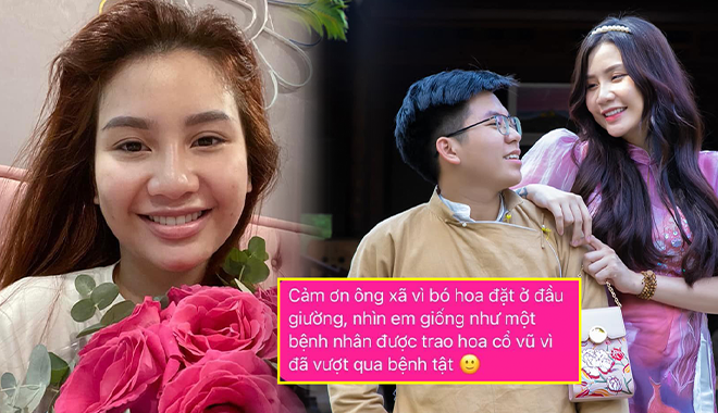 Chồng lãng mạn đặt bó hoa ở đầu giường, Thanh Trần lại thích tấu hài