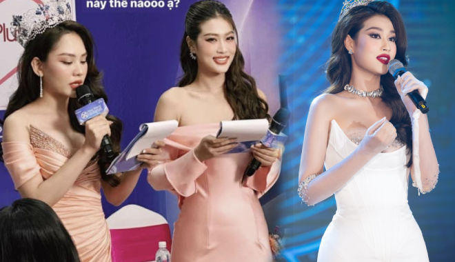 Hoa hậu Thiên Ân lần đầu làm MC song ngữ: Ngoại ngữ ngày càng tiến bộ