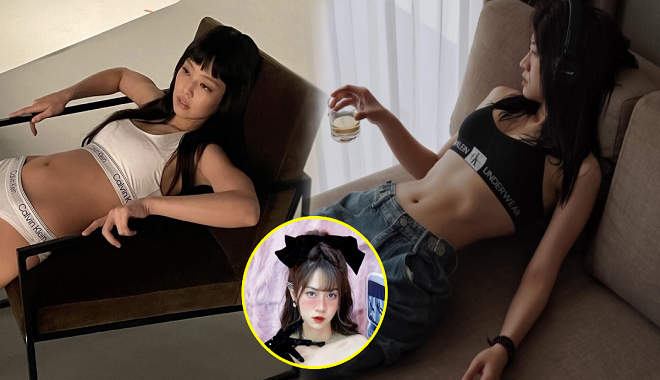 Lê Bống cosplay dáng nằm Jennie: Khoe vòng eo con kiến đốt mắt
