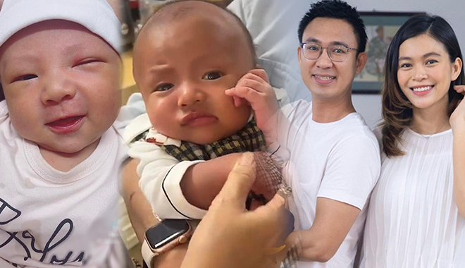Con trai Mâu Thủy bé tí đã dạn ống kính: Trưng đủ biểu cảm thấy cưng