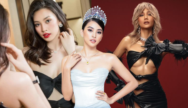 Tiểu Vy "hở nhẹ nhàng" ghi điểm khi đụng hàng H'Hen Niê, Ngọc Trinh