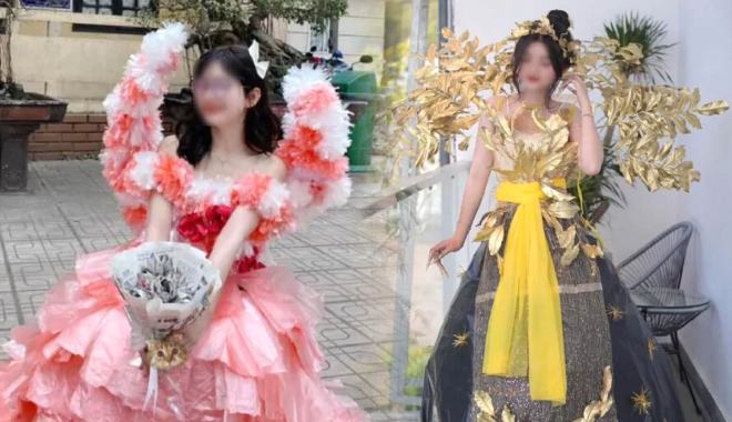 Tranh cãi trang phục tái chế lộng lẫy của học sinh: Đẹp thôi chưa đủ