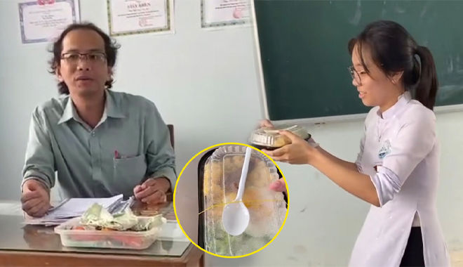 Trả bài kiểm tra, thầy giáo tâm lý tặng quà học trò - dĩ thực vi tiên