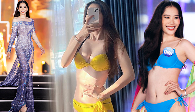 Sau 8 tháng thi Miss World Vietnam, Nam Em mới diện lại đồ tắm