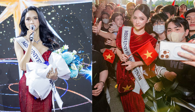 Hương Giang nhận sash, được fan tiễn sang Thái "chiến" Miss Universe